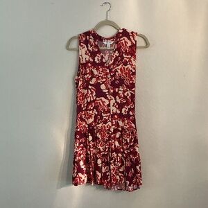 Nine West Red and Cream Floral Kids Dress